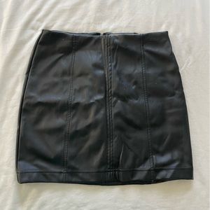 Faux Leather Mini Skirt